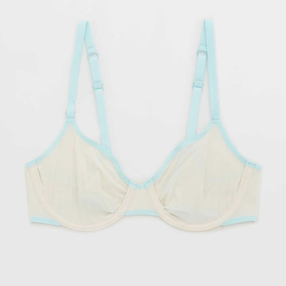 Aerie SMOOTHEZ Microfiber Unlined Bra Toasted Coconut 36B